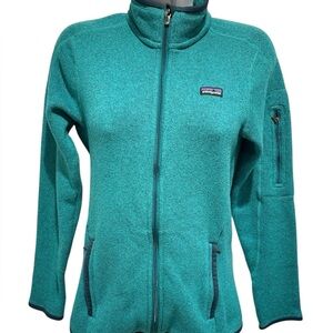 PATAGONIA Women’s Better Sweater Full Zip Fleece Jacket Teal Green Size XS